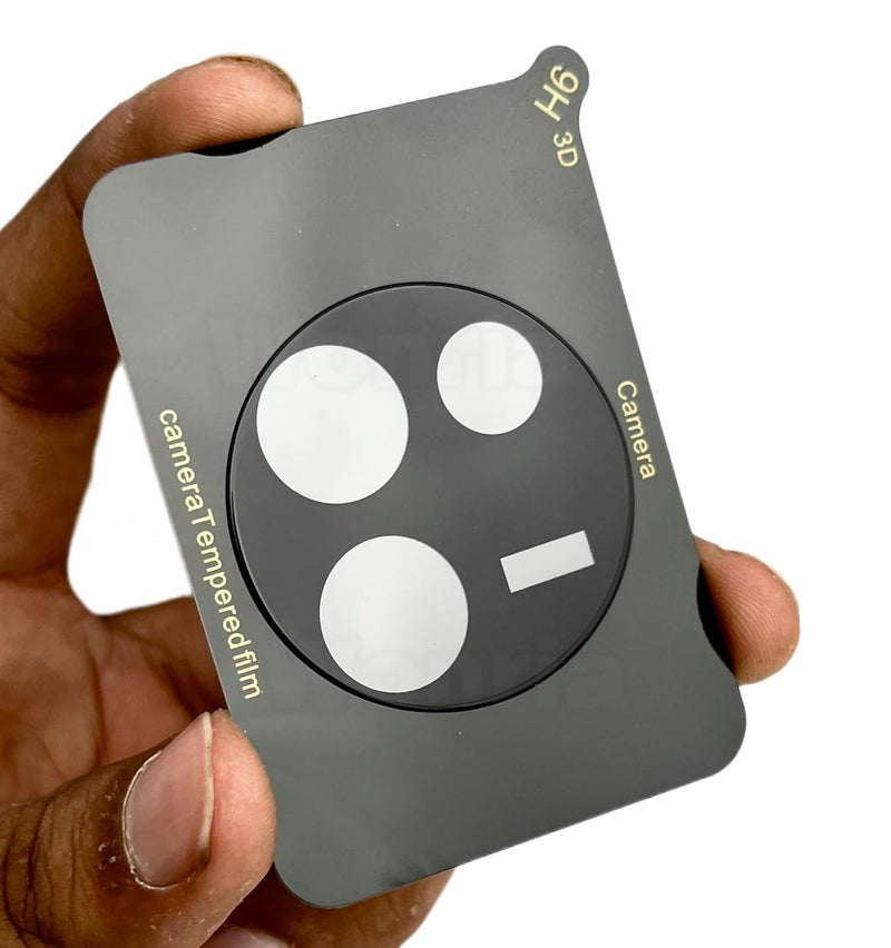 WonRia حماية عدسة الكاميرا الخلفية لهاتف Vivo V30e 5G - واقي زجاجي [3D متميز] - أسود - Image 1