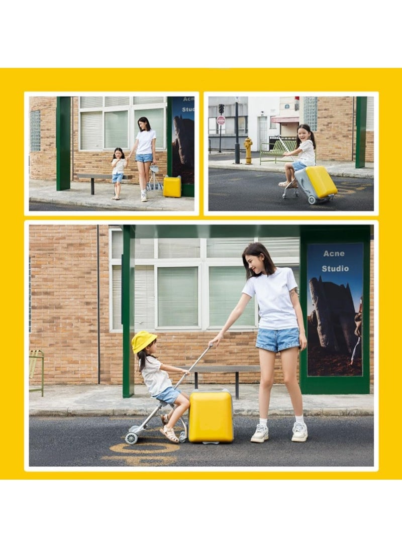 بلومنغ تايم حقيبة سفر بعجلات للأطفال - حقيبة سفر قابلة للتوسيع مقاس 20 بوصة مع عربة أطفال قابلة للفصل وقفل بكلمة مرور وعربة للأطفال الصغار والأطفال من سن 1 إلى 10 سنوات، مثالية للسفر في الهواء الطلق - Image 5