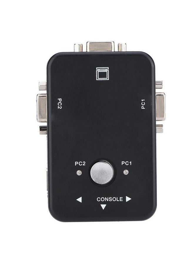 Thoraya - USB 2.0 KVM Switcher 2 / 4 Port VGA Manual Switch Box Video Sharing Adapter (2 Ports) - Image 1