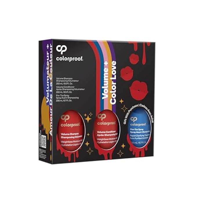 Colorproof Volume Gift Set - Volume Shampoo (8.5 Fl. Oz.), Volume Conditioner (8.5 Fl. Oz.), Pre-Tox Spray (6.7 Fl. Oz.) - Image 2
