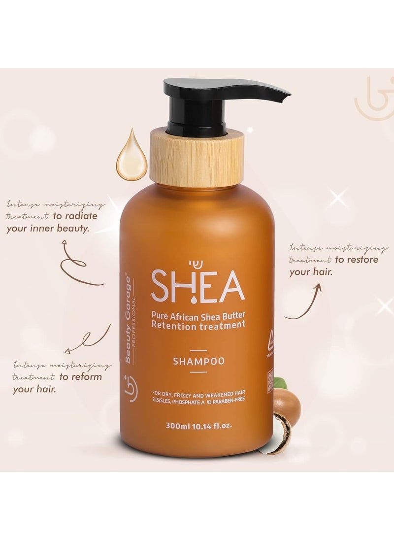 Beauty Garage - Pure African Shea Butter Retention Treatment Shampoo 300ml - Image 1