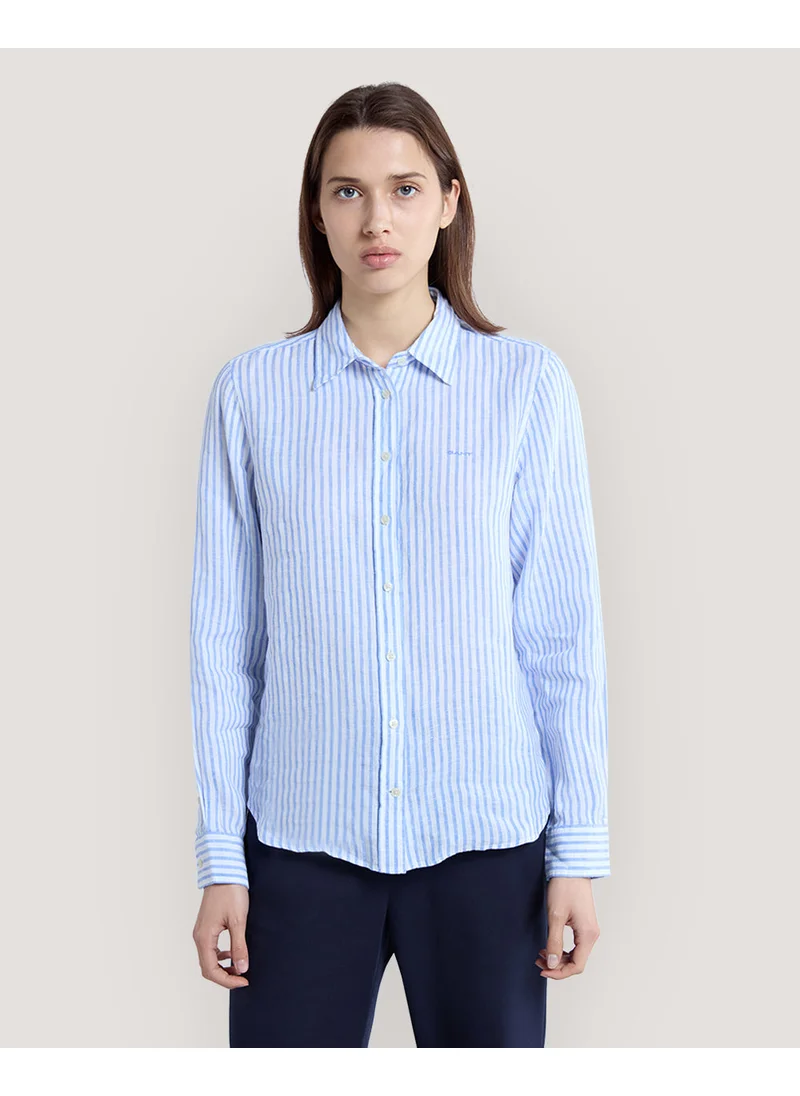غانت Gant Regular Fit Striped Linen Shirt