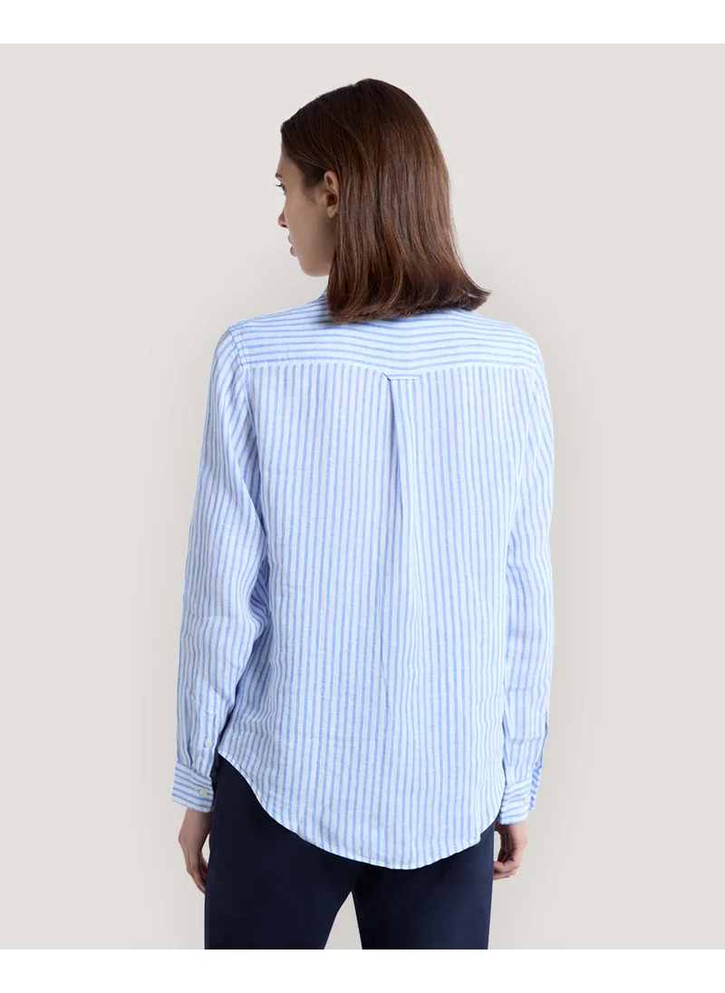 غانت Gant Regular Fit Striped Linen Shirt