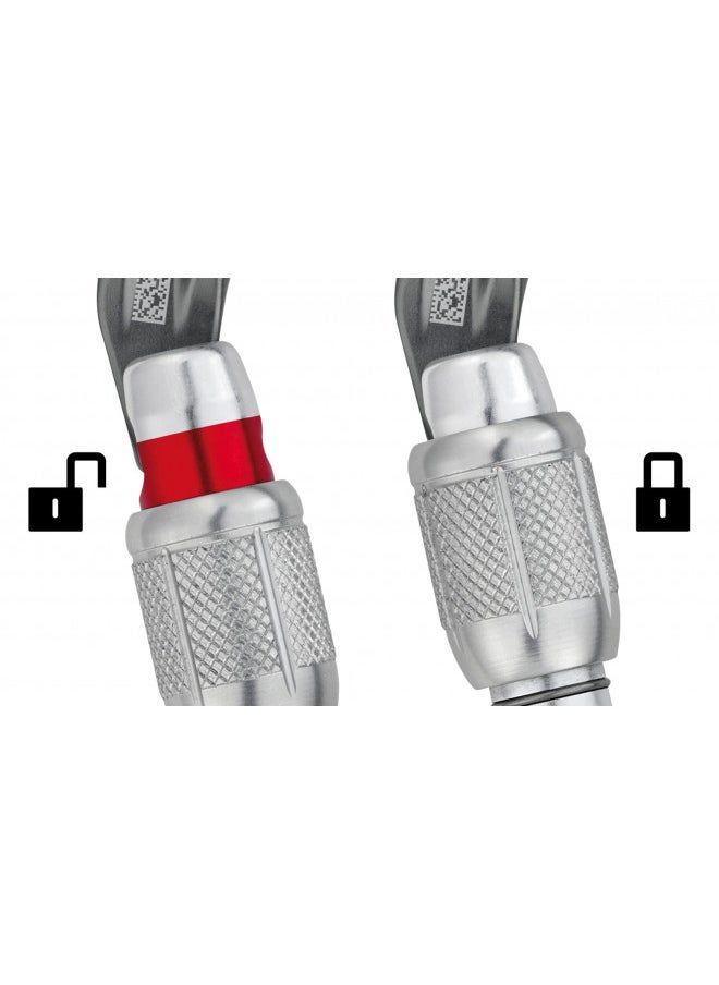Petzl William Carabiner - Large, Pear-Shaped Locking Carabiner for Belay Stations and Belaying on a Munter Hitch - Screw-Lock