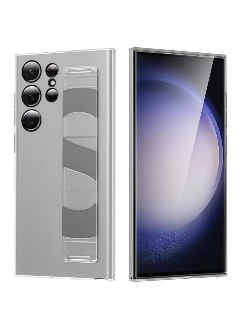 Galaxy S24 Ultra Case with Silicon Wrist Strap – Shockproof, Anti-Fingerprint, Slim Protective Cover - Matte White - Image 1