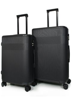 MORANO MORANO Hard-Side Luggage Set for Unisex Lightweight 4 Double Wheeled Suitcase with Built-In Type Lock (Set of 3 Pcs,Black)  - Image 3