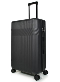 MORANO MORANO Hard-Side Luggage Set for Unisex Lightweight 4 Double Wheeled Suitcase with Built-In Type Lock (Set of 3 Pcs,Black)  - Image 4