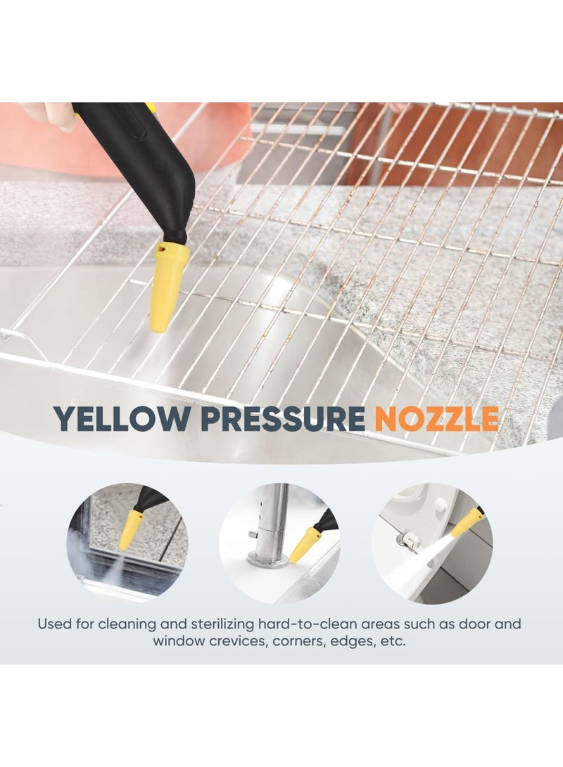 Barakah 12 PCS Round Brush and Nozzle Set Compatible with Karcher Steam Cleaner SC1 SC2 SC3 SC4 SC5 SC7 CTK10 CTK20, Steam Cleaning Large Round Brush and Black Nozzle for Efficient Deep Cleaning (Black) - Image 4