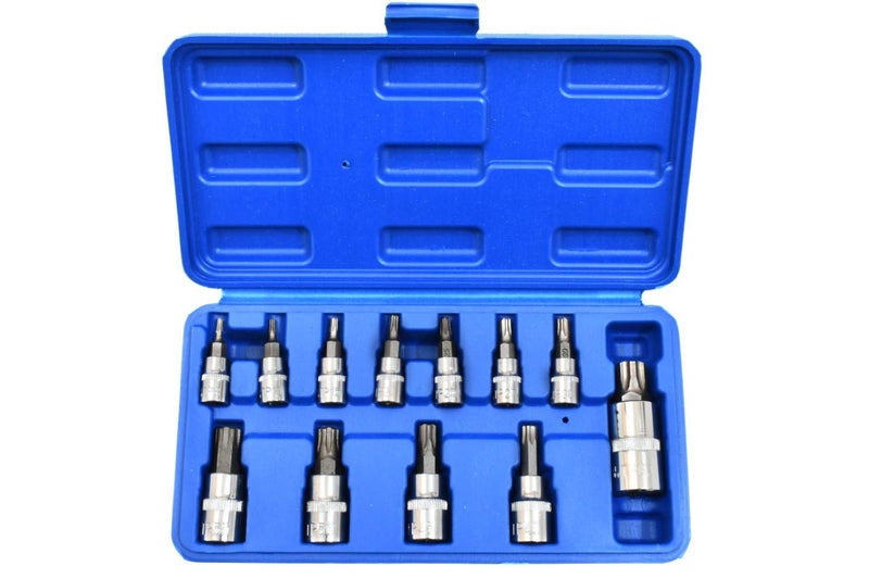 12PC 6pt Star Lobe Torx Star Plus Bit Socket Set