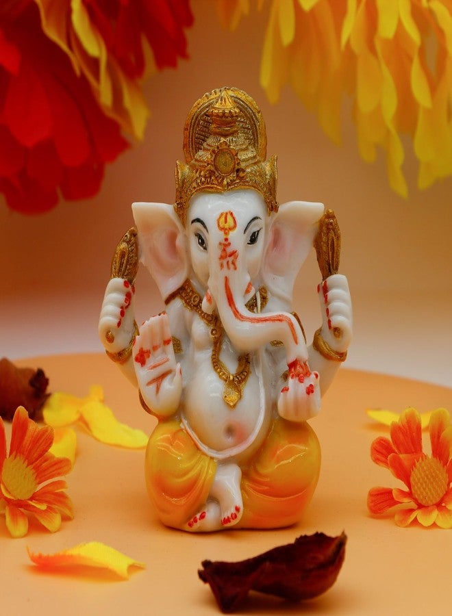 BangBangDa Indian Ganesh Idol Car Dashboard - Hindu Ganesha Statue Elephant God India Ganpati Lord Murti Mandir Diwali Gifts Yoga Zen Meditation Room Altar Shrine Kit Temple Puja Pooja Items Decor - Image 1