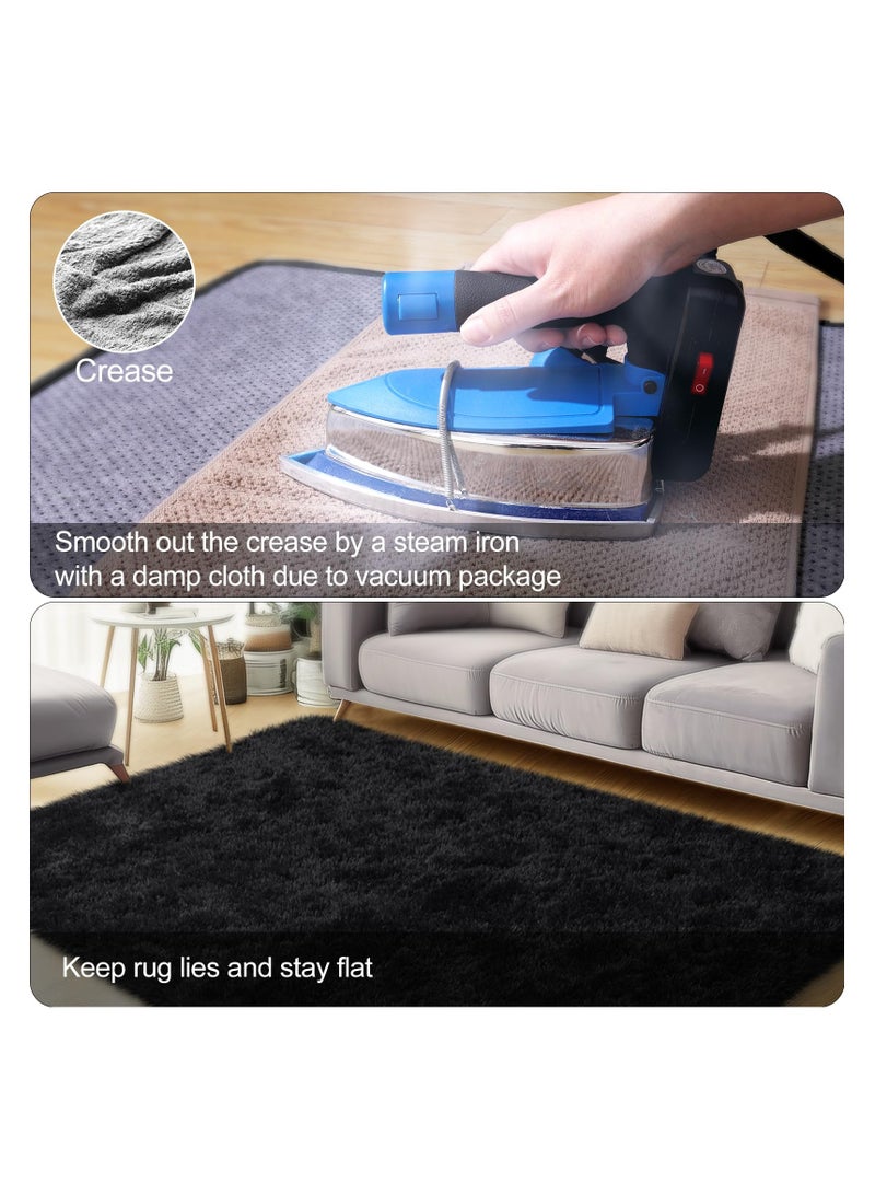 كي واي دي سجاد ناعم سجاد زغبي سجاد لغرفة المعيشة غرفة النوم ديكور منزلي سجادة غير منزلقة قابلة للغسيل زخرفية منزلية سجادة 100x180 سم - Image 5