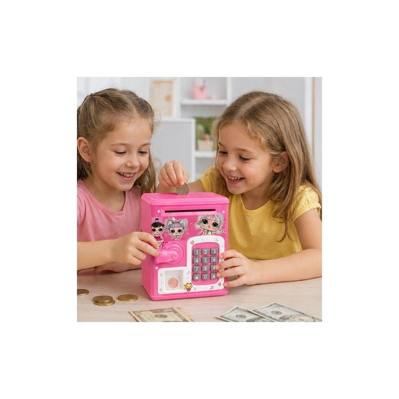 Piggy Bank ATM Savings Machine With Password Keypad, Pink - Image 4