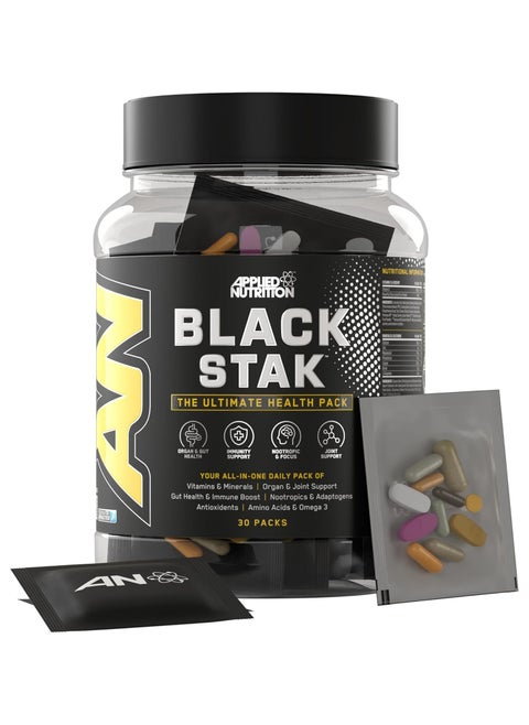 Black Stak - Complete Performance Complex - 30 All-in-One Sachets for Health and Immune Support with Multivitamins Antioxidants Aminos Minerals Enzymes and More