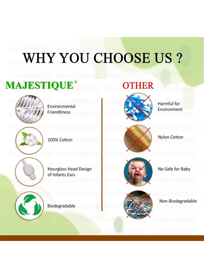 Majestique Baby Safety Cotton Swab Ideal for Babies 100% Paper Organic Soft & Gentle Tip for Cleaning, Makeup Removal & More - 80-Swabs for Baby (Pack of 2) - Image 4