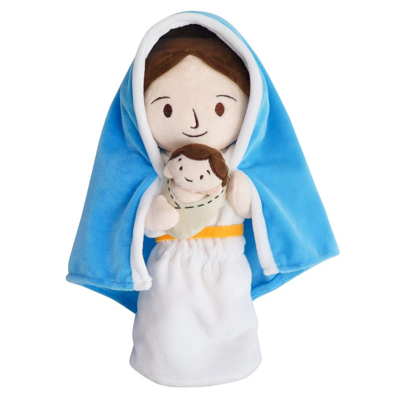 Yelakey Jesus Plush Doll Guardian Mary Stuffed Baptism plushie Savior Toy for Church Sunday School Religious Easter - Image 1
