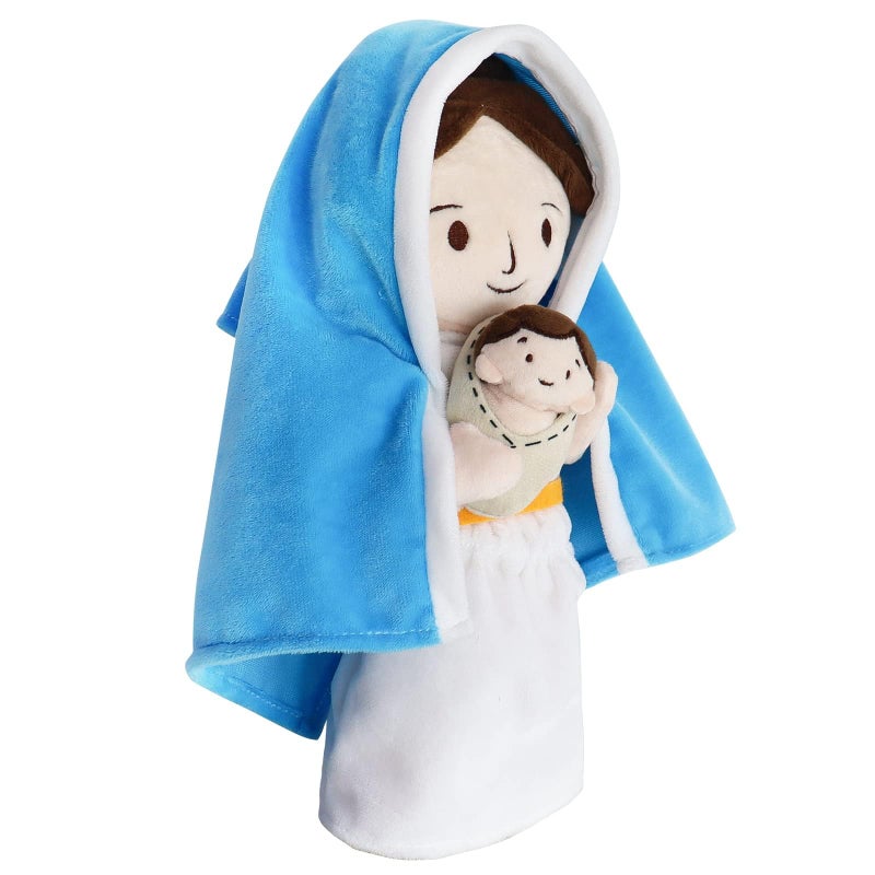 Yelakey Jesus Plush Doll Guardian Mary Stuffed Baptism plushie Savior Toy for Church Sunday School Religious Easter - Image 4