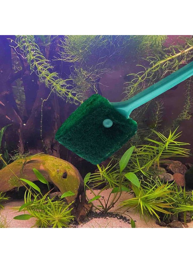 AOODOOM 3 PCS Double-Sided Aquarium Fish Tank Algae Cleaning Brush with Non-Slip Handle, Sponge Scrubber Cleaner for Glass Aquariums and Home Kitchen - Image 4