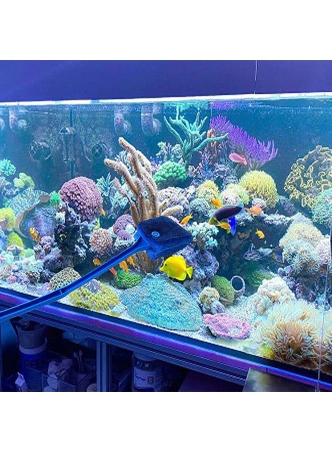 AOODOOM 3 PCS Double-Sided Aquarium Fish Tank Algae Cleaning Brush with Non-Slip Handle, Sponge Scrubber Cleaner for Glass Aquariums and Home Kitchen - Image 2