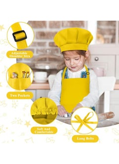 Kids Apron and Chef Hat Set Adjustable Cooking Art Apron with 2 Pockets Toddler Chef Hat and Apron for Cooking Baking and Painting - pzsku/ZEA79B90BDA5659FE9E72Z/45/_/1740714996/5ef517a3-f674-4d83-947f-3099e6a5bdf8