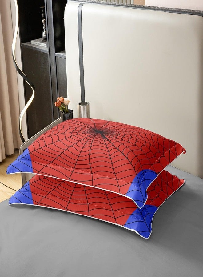 Castle Fairy Spider Web Duvet Cover Nature Cotton Twin for Teens Youth,Boys Girls Halloween Spider Red Blue Comforter Cover (Not Comforter),Cartoon Abstract Spider Web Lines Super Soft Bedding - Image 5