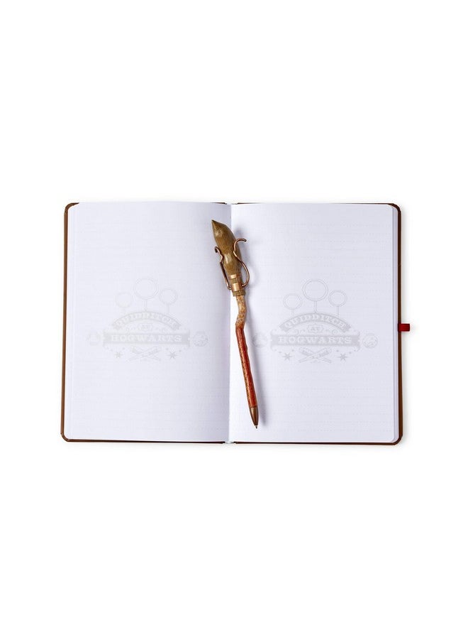 Underground Toys - Harry Potter 07 Seeker Journal & Firebolt Pen Set Exclusive Comiccon 9 X 7 Hardcover Notebook With Red Elastic Closure & Writing Broomstick Quidditch Design On Lined Pages For Notes & Spells - Image 1
