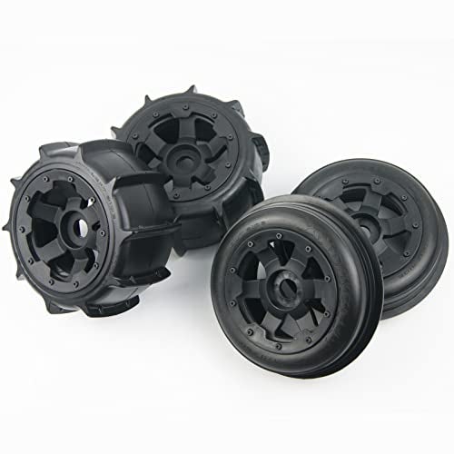 TITRACING Front Rear Sand Paddles Wheels Tires for HPI KM Baja 5B SS 24mm hex - Image 1