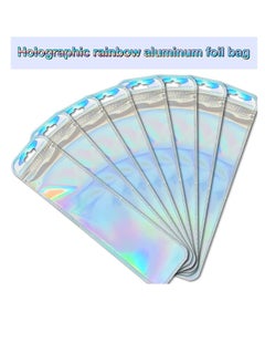 Excefore 200 PCS Resealable Holographic Bags, Holographic Rose Packaging Storage Bag for Jewelry, Lip Gloss, sticker, lash, Candy, Snack, 2.56x9.44 (Rainbow)  - Image 5