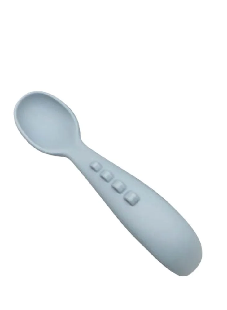 Lion Llama blue BPA-Free Silicone Baby Feeding Set | Divided Suction Plate & Spoon | 2-Piece Safe Feeding Set  | Best Price UAE