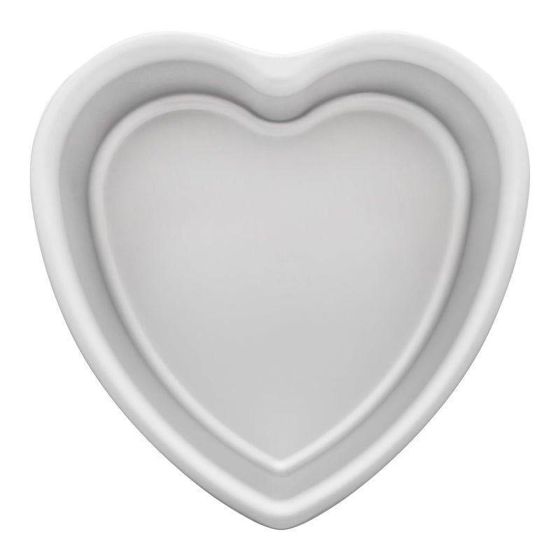 Fat Daddio's PHT-83 Anodized Aluminum Heart Cake Pan, 8 x 3 Inch - Image 1
