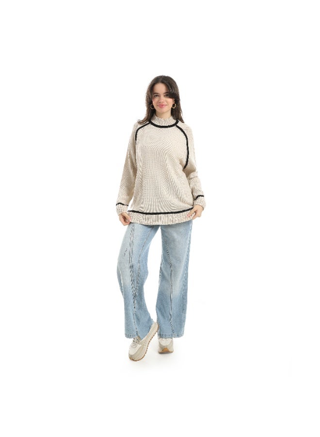 Coctail 17514-Pullover-biege - Image 4