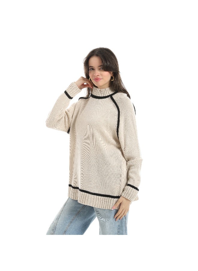 Coctail 17514-Pullover-biege - Image 2