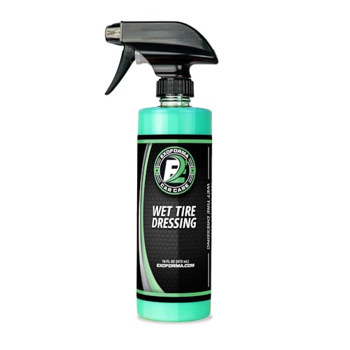 ExoForma Wet Tire Dressing Spray - Extremely High Shine Tire Dressing for That Wet Look - No Sling, Non-Greasy Silicone Formula with UV Protection - Easy to Apply, Minimal Cure Time - 16 fl oz - Image 1