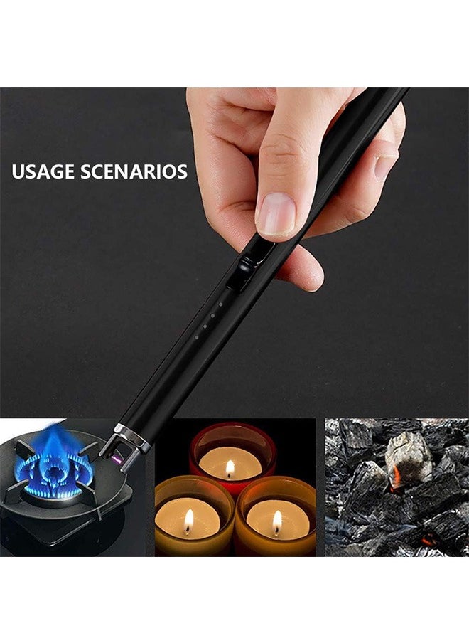 Garlo - Lighter Candle, Lighter Electric Arc Coil with Upgrade Battery Indicator Triple Safety Rechargeable Flameless Windproof Portable 6.89IN Stainless Steel No Spark&Smell Pocket Size - Image 1