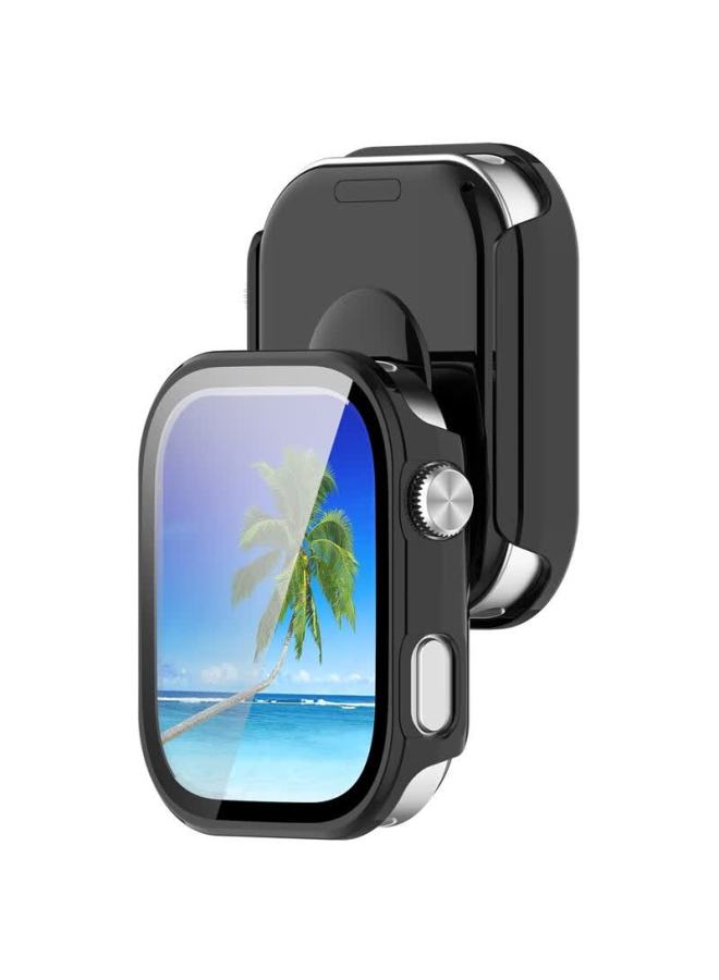 Kmaxai Tempered Glass Screen Protector + Hard Case Full Coverage Case For Redmi Watch 6 Xiaomi Redmi Watch Protective Case Anti-scratch Screen Film Black - Image 2