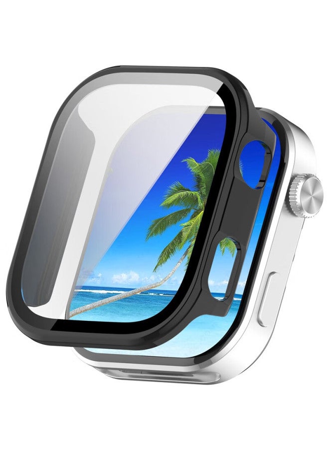 Kmaxai Tempered Glass Screen Protector + Hard Case Full Coverage Case For Redmi Watch 6 Xiaomi Redmi Watch Protective Case Anti-scratch Screen Film Black - Image 3