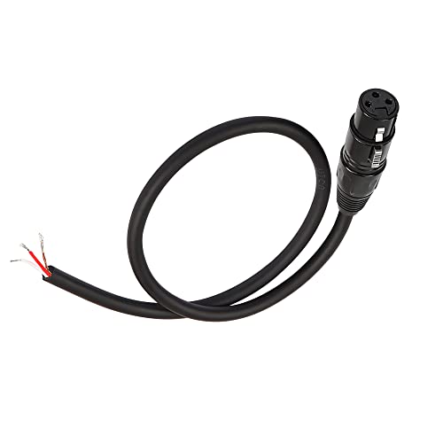 MEIRIYFA XLR Cable - 0.5M Pigtail Bare Wire Open End Gold Plated XLR Connector Speaker Cord Replacement Audio Cable for DJ/PA Amplifier Subwoofer - Image 1