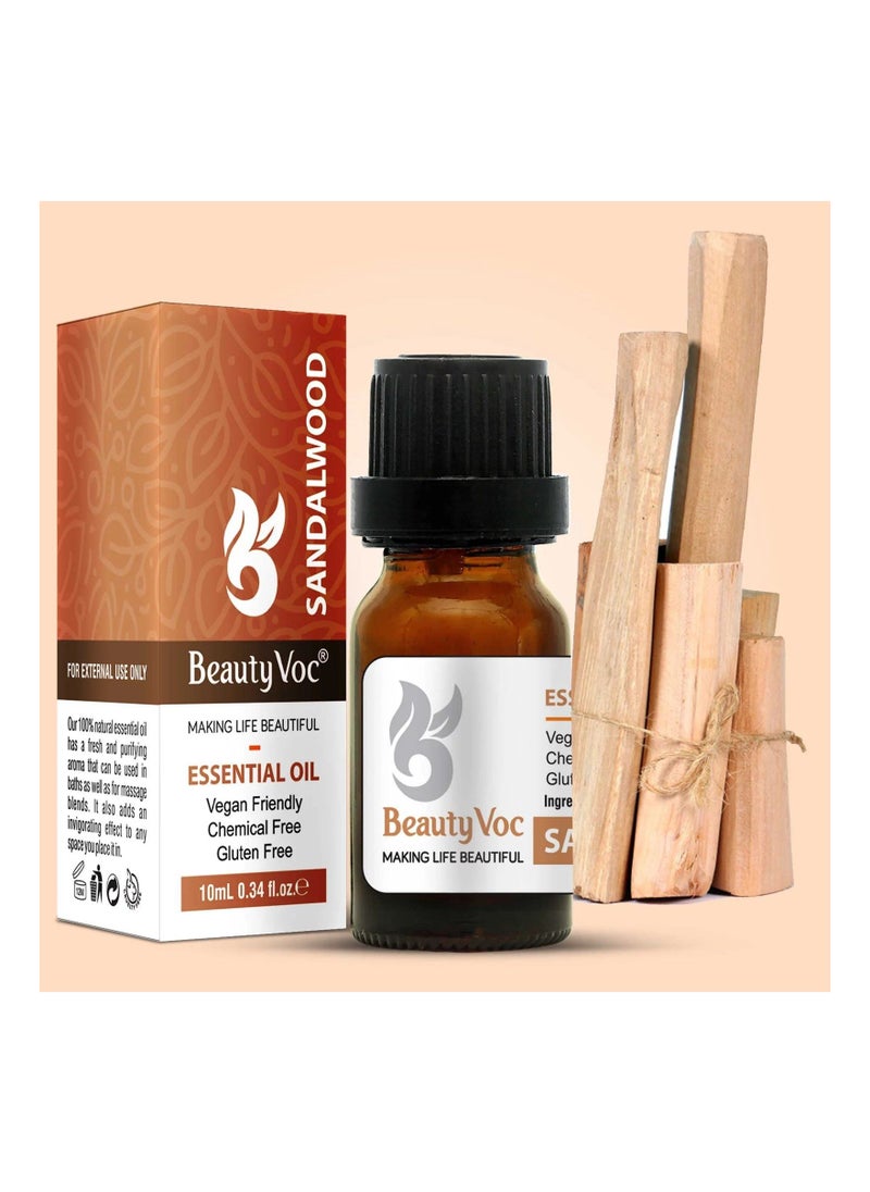 BEAUTY VOC Soothing Sandalwood Essential Oil Enriched with Antioxidant and Anti-Aging Potentials for Aromatherapy, Relaxation, and Skin Rejuvenation 10ml  - Image 3