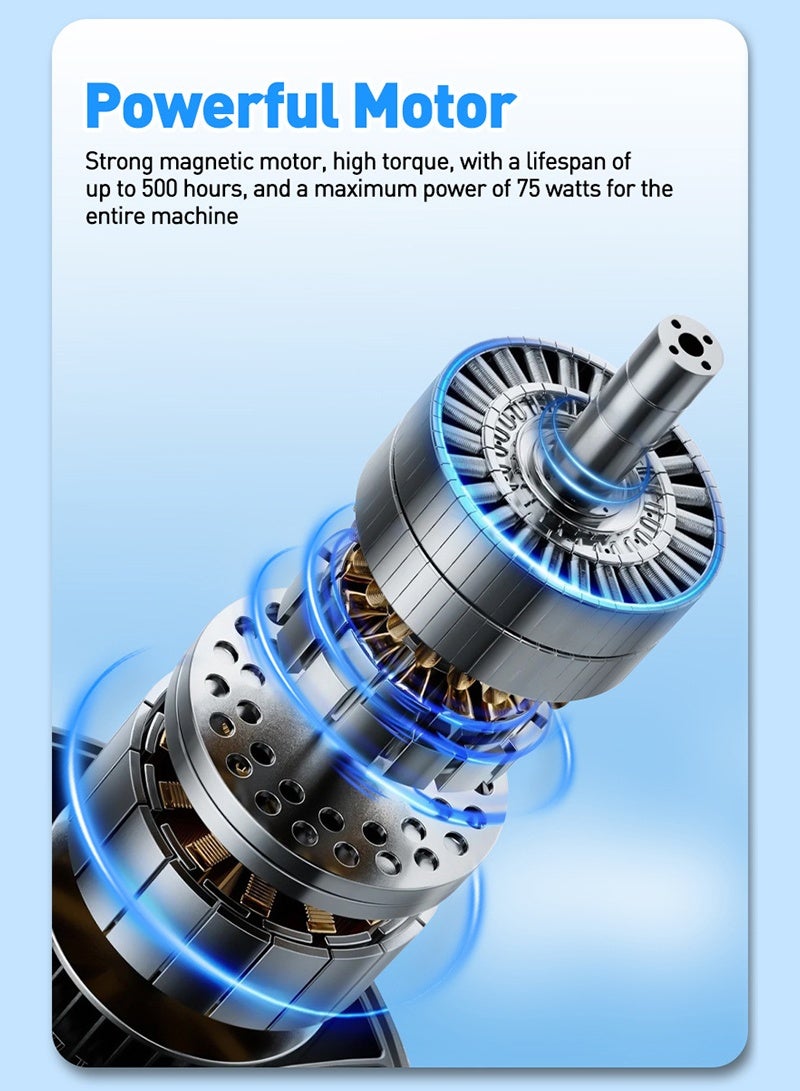 2025 Urgrade Electric Spin Scrubber, IPX7 Waterproof Cordless Shower Scrubber with 9 Scrub Brush, 2 Speed with Adjustable Extension Handle, Battery Level Display, Power Scrubber for Bathroom Kitchen Bathtub Tile Floor - Image 2