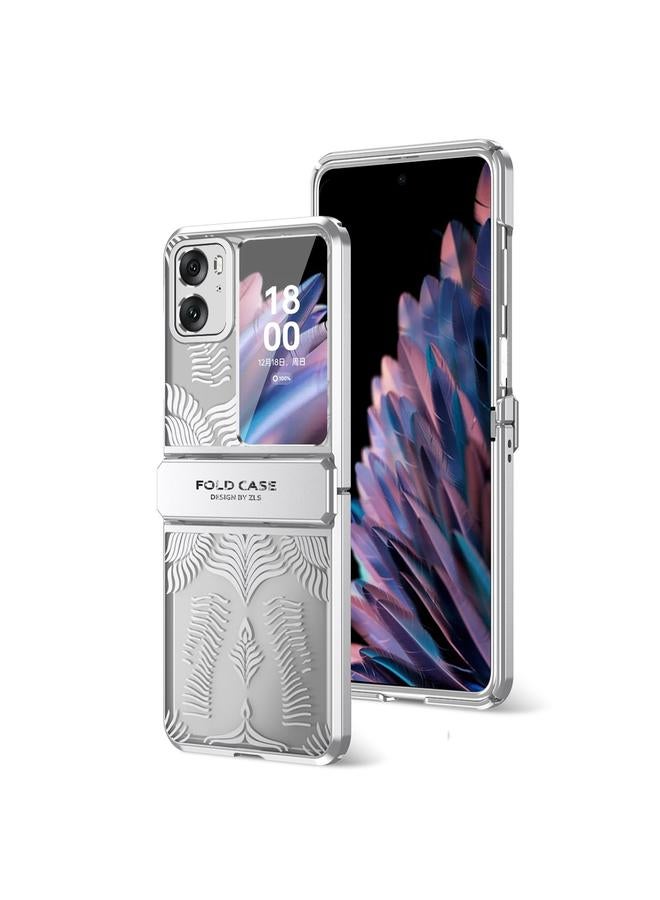 S-TOP Case For OPPO Find N2 Flip Angel Wings Electroplated Frosted Phone Case - Image 1