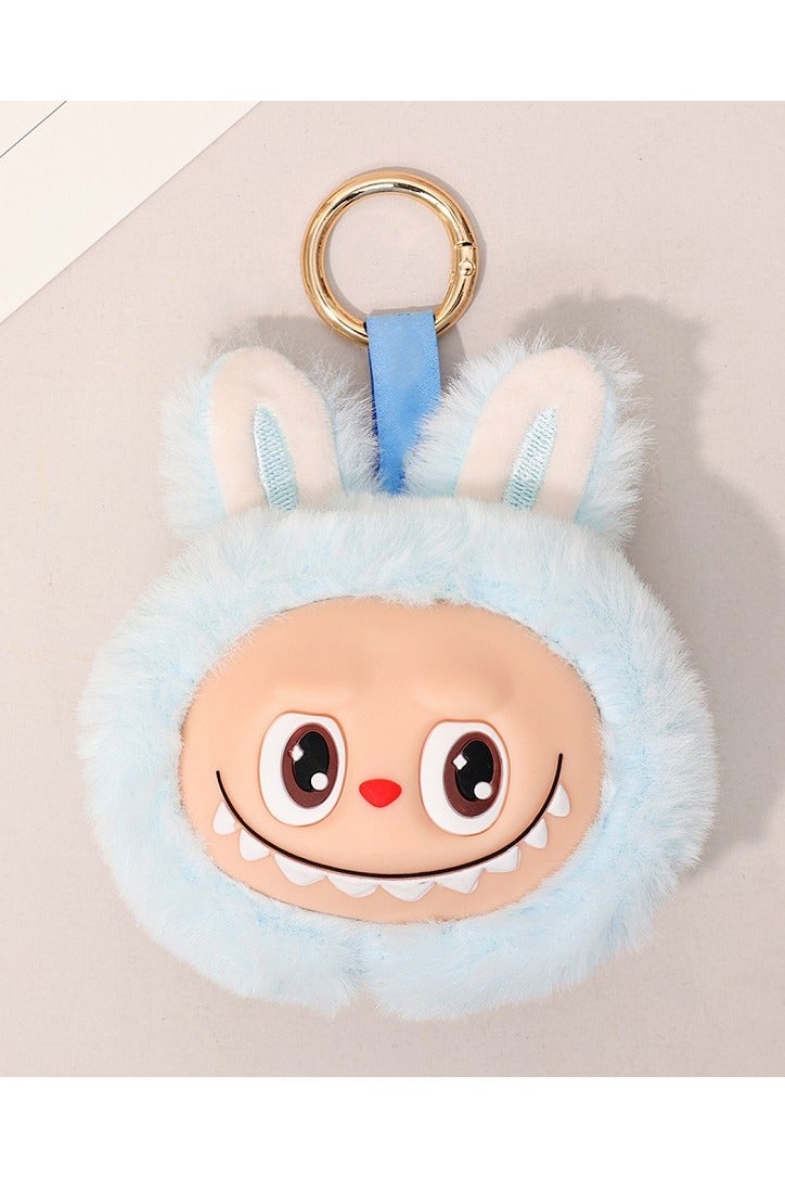 Big Head - Labubu -Plush Keychain Vinyl Figure Cute Bag Charm Adorable Collectible Toy , Perfect Gift For Boys Girls Kids Birthday Blue