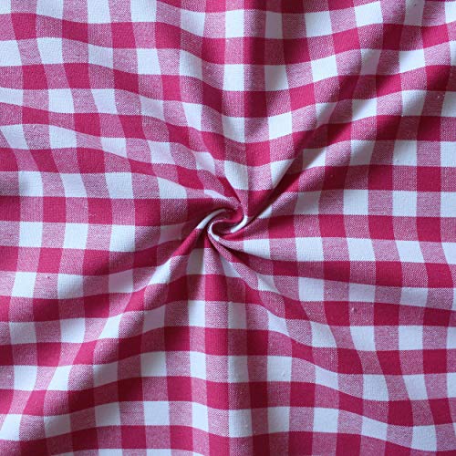 AIRWILL Cotton Checkered Pattern 2 Seater Table Cloth Pack of 1 pc (Pink) - Image 2