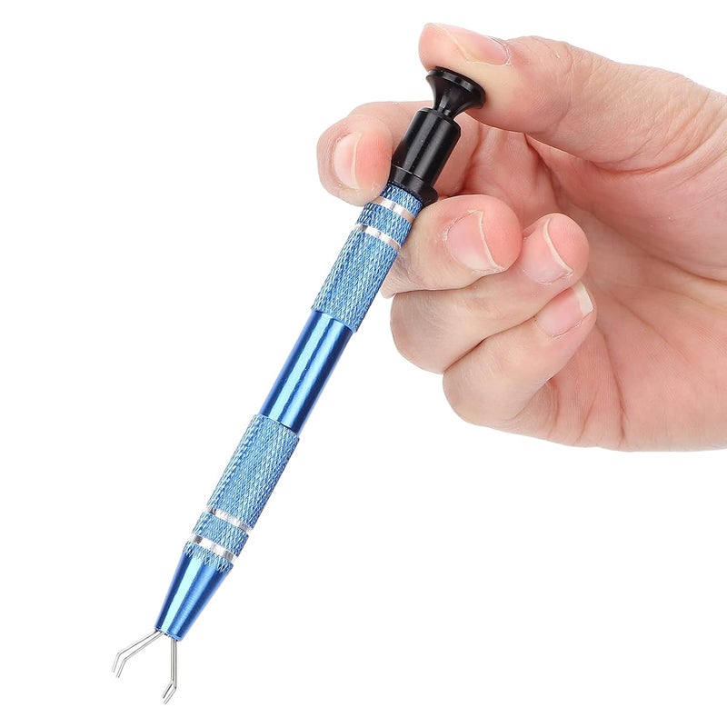 klarako 4 Prongs Grabber Jewelry Pick Up Tool，Metal Prong for Gems Diamond Pearls Beads Small Parts, Catcher Holder Jewelry Making Accessory(blue) - Image 1