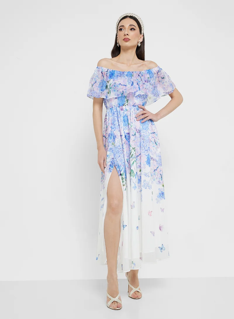 ايلا Floral Off-Shoulder Dress