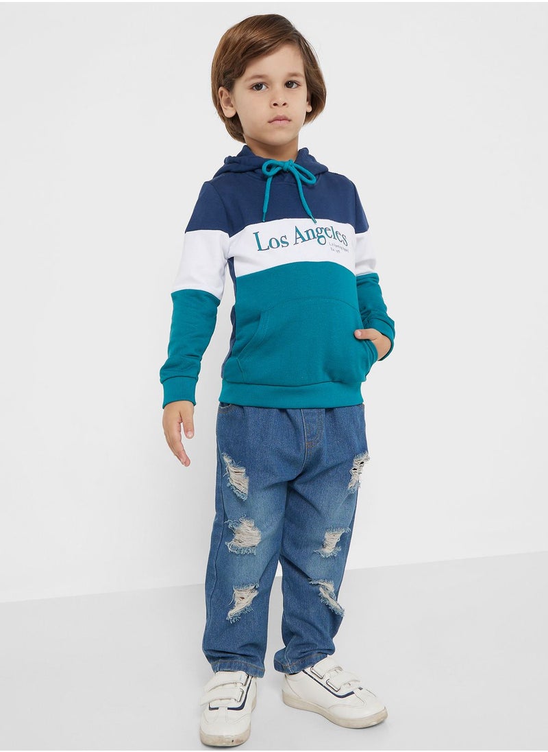 Pinata - Boys Colorblock Printed Hoodie - Image 1