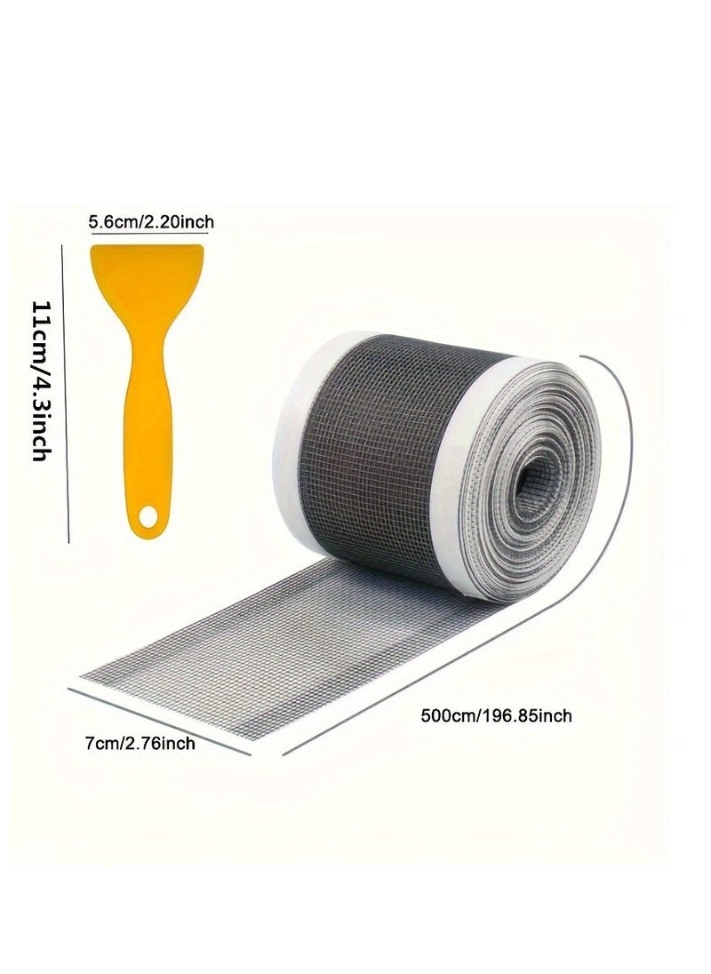Generic 1 Roll 196.85inch Cutable Shower Drain Hair Catcher, Self-Adhesive Floor Drain Stickers, Disposable Mesh Sink Strainer Filter For  - Image 4