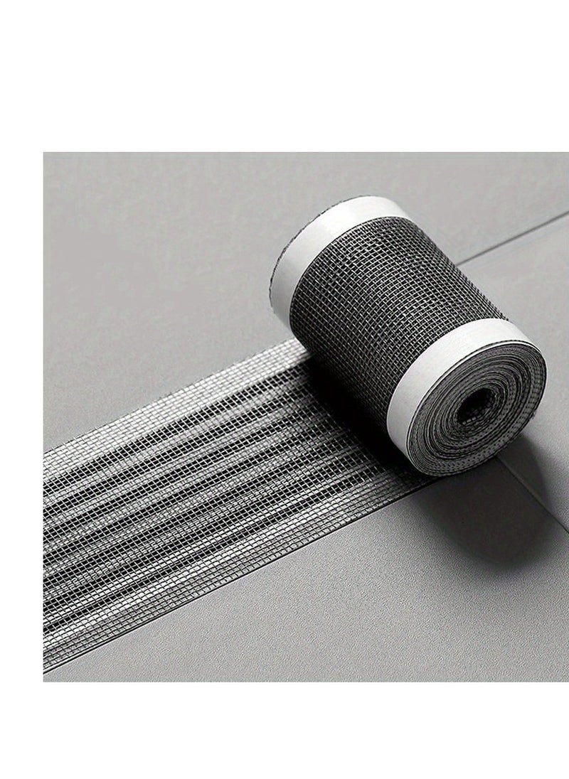 Generic 1 Roll 196.85inch Cutable Shower Drain Hair Catcher, Self-Adhesive Floor Drain Stickers, Disposable Mesh Sink Strainer Filter For  - Image 1