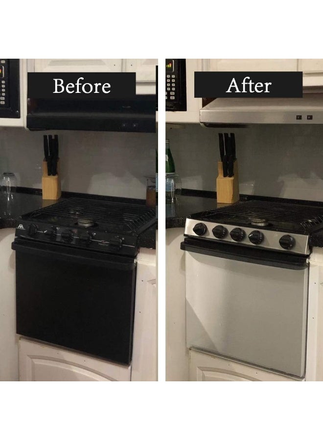 40CMx2M Brushed Nickel Peel and Stick Wallpaper Decorative Stainless Steel Contact Paper for Countertops Kitchen Cabinets Appliance Dishwasher Mini Refrigerator Oven dryer Covers - Image 3