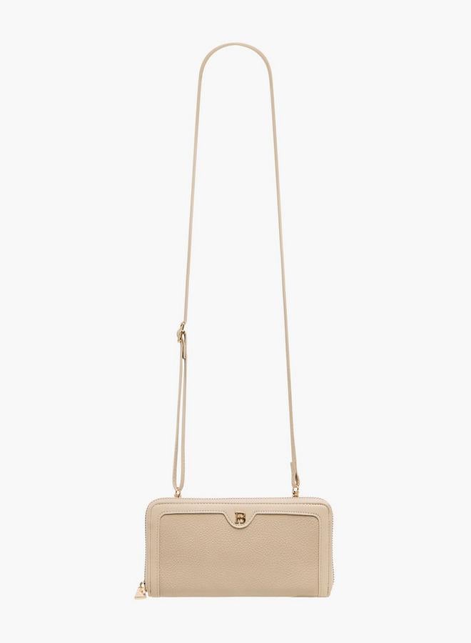 Flora Bella By Shoexpress Solid Zip Around Wallet with Detachable Strap - Image 2