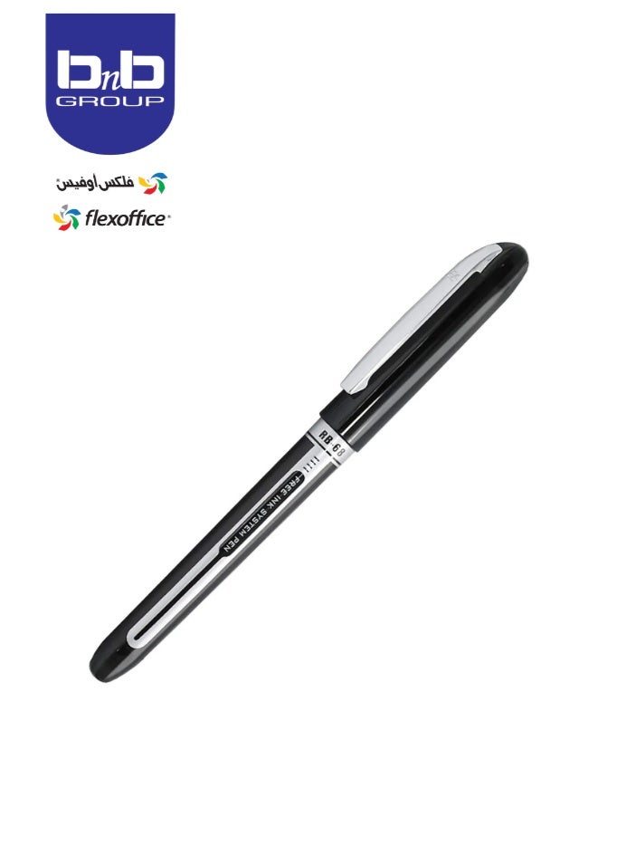 FLEXOFFICE Premium Gel Ink Roller Ball Pens 0.5 mm Point | Liquid Gel Ink Pens with Capped Type Design for Professional Look and Super Smooth Writing FO-RB68-12pc Blue - Image 2