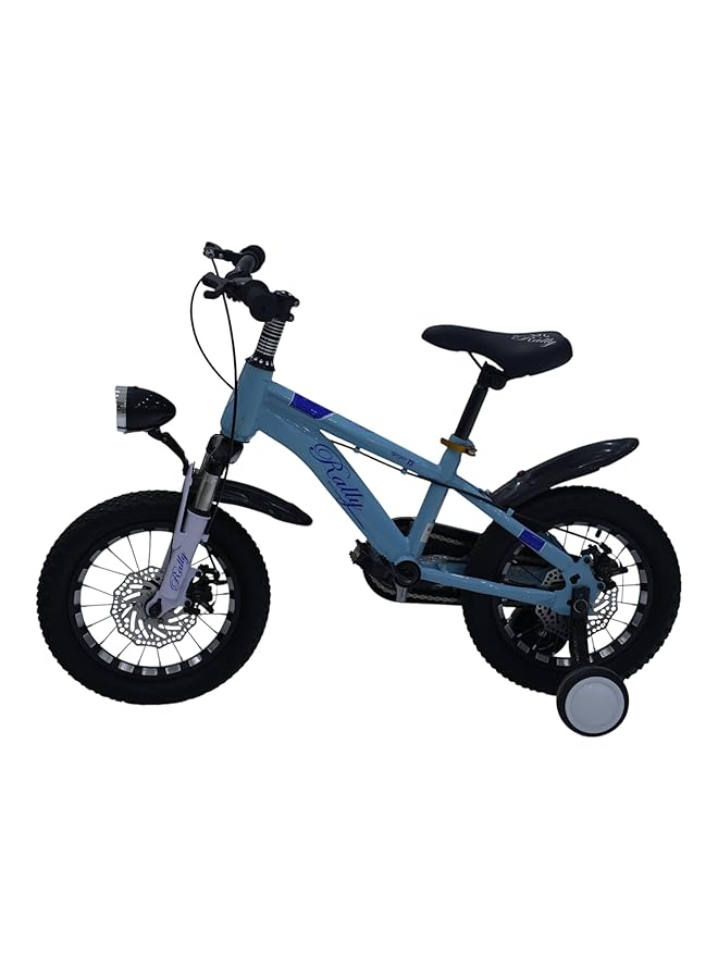 Rally Kids Bicycle 14 Inch Light Blue With Training Wheels Disc Brakes - Image 1